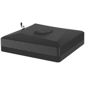 330 lbs. Fillable Umbrella Base for 84D-110V02 Model Umbrella, Cantilever Umbrella Stand, Wheels, Adjustable Feet, Black