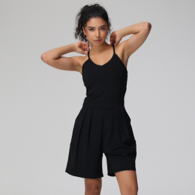One Piece Short Style' Waist Pleats