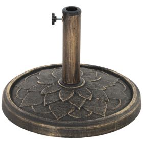 Round Patio Umbrella Base, 26 lbs Resin Umbrella Stand Base, Heavy Duty Patio Umbrella Holder for 1.3"/1.5"/1.9" Umbrella Poles for Outdoor, Law