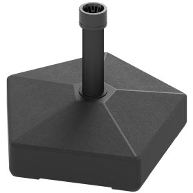 Patio Umbrella Base Holder, Heavy Duty Outdoor Umbrella Stand Base, Filled Up to 42lbs with Stand or 33lbs with Water for Garden, Poolside, Blac