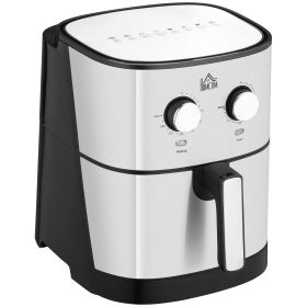 HOMCOM Air Fryer Oven 1700W 6.9 Quart, 360° Circulation, Adjustable Timer for Healthy Cooking, Black