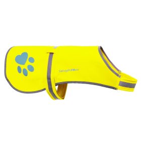 Soft Shell Waterproof Dog Vest M Size Hi Visibility Reflective Jacket with Light Fleece Lining Ideal in Cooler Climates Fluorescent Hi Vis Safety Vest