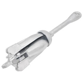 Folding Anchor Silver 17.6 lb Hot Dip Galvanized Cast Iron