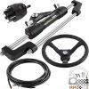 VEVOR Hydraulic Boat Steering Kit, 300HP Hydraulic Steering Kit Helm Pump, Cylinder, Wheel, 18 Feet Hose Hydraulic Steering Seal Kit