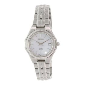 Seiko SUT047 Solar Silver Tone Stainless Steel White Dial Women's Quartz Watch