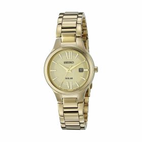 Seiko SUT212 Solar Gold Stainless Steel Women's Gold Dial Quartz Watch