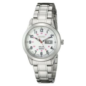 Seiko SUT167 Solar Silver Stainless Steel White Dial Women's Quartz Watch