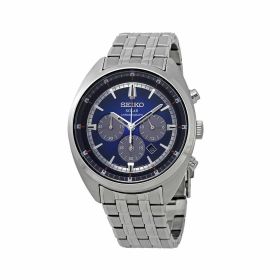 Seiko SSC567 Recraft Solar Silver Stainless Steel Blue Dial Men's Chronograph Watch