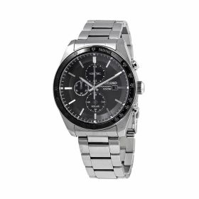 Seiko SSC715 Solar Stainless Steel Grey Dial Men's Chronograph Tachymeter Watch