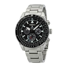 Seiko SSC629 Prospex Solar Stainless Steel Black Dial Men's Chronograph Watch