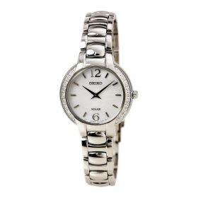 Seiko SUP253 Core Solar Diamond Accent Mother of Pearl Dial Women's Watch