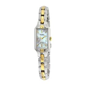 Seiko SUP164 Solar Two Tone Stainless Steel Mother of Pearl Dial Women's Watch