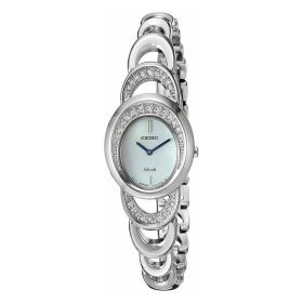 Seiko SUP295 Solar Core Mother of Pearl Dial Swarovski Crystal Accent Women's Watch