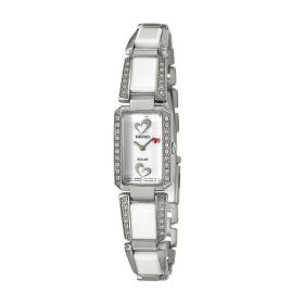 Seiko SUP185 Solar Ceramic Diamond Accent White Dial Women's Watch