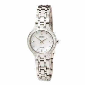 Seiko SUP333 Core Solar Diamond Accent Mother of Pearl Dial Women's Watch