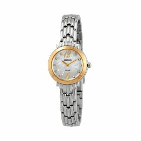 Seiko SUP354 Tressia Solar Stainless Steel Mother of Pearl Dial Women's Watch