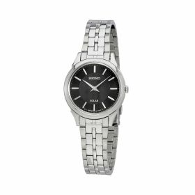 Seiko SUP343 Core Solar Stainless Steel Black Dial Women's Eco-Drive Watch