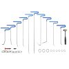 VEVOR Rods Dent Removal Kit, 20 Pcs Paintless Dent Repair Rods, Stainless Steel Dent Rods, Whale Tail Dent Repair Tools