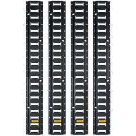 VEVOR E-Track Tie-Down Rail, 4PCS 4-FT Steel Rails w/Standard 1"x2.5" Slots