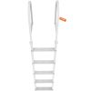 VEVOR Dock Ladder, Removable 5 Steps, 500 lbs Load Capacity, Aluminum Alloy Pontoon Boat Ladder with 3.1'' Wide Step & Nonslip Rubber Mat