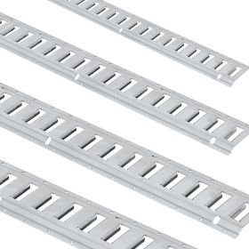 VEVOR E Track Tie-Down Rail Kit, 24PCS 5' E-Tracks Set Includes 8 Steel Rails & 8 O-Ring Anchors & 8 Tie-Offs with D-Ring