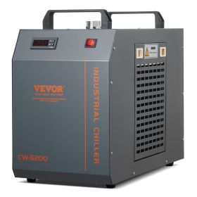 VEVOR Industrial Water Chiller, CW-5200, Industrial Water Cooler Cooling System with Built-in Compressor 7L Water Tank Capacity 13 L/min Max Flow Rate