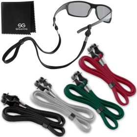 Eye Glasses String Holder Strap 4 Pcs Green Red Eyeglass Straps Cords for Men Women Eyeglass Holders Around Neck Sunglasses String Chain Lanyard Retai