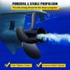 VEVOR Outboard Propeller, Replace for OEM 48-8M8026630, 4-Blade 10.3\" x 13\"" Aluminum Boat Propeller"