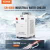 VEVOR Industrial Water Chiller, CW6000, 1500W Industrial Water Cooler Cooling System with Compressor 15L Water Tank Capacity 65 L/min Max Flow Rate