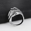 Claw Rings Punk Dragon Eagle Claw High Quality Alloy Casting Black Open Ring for Men and Women
