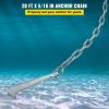 VEVOR Anchor Chain, 20' x 5/16" 316 Stainless Steel Chain, 3/8" Anchor Chain Shackle, 7120lbs Anchor Lead Chain Breaking Load