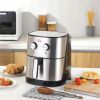 HOMCOM Air Fryer Oven 1700W 6.9 Quart, 360° Circulation, Adjustable Timer for Healthy Cooking, Black