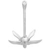 Folding Anchor Silver 17.6 lb Hot Dip Galvanized Cast Iron
