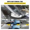 VEVOR Rods Dent Removal Kit, 20 Pcs Paintless Dent Repair Rods, Stainless Steel Dent Rods, Whale Tail Dent Repair Tools
