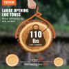 VEVOR Log Tongs, 20 inch 2 Claw Logging Skidding Tongs Non-Slip Grip, Steel Hand Log Grapple with 110 lbs Loading Capacity, Log Lifting, Handling