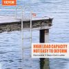 VEVOR Dock Ladder, Removable 5 Steps, 500 lbs Load Capacity, Aluminum Alloy Pontoon Boat Ladder with 3.1'' Wide Step & Nonslip Rubber Mat