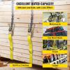 VEVOR Ratchet Tie Down Straps, 2'' x 9.8' Heavy Duty Ratchet Straps with 11.8" Chain Anchors, 4000 lbs Working Load