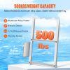 VEVOR Dock Ladder, Removable 5 Steps, 500 lbs Load Capacity, Aluminum Alloy Pontoon Boat Ladder with 3.1'' Wide Step & Nonslip Rubber Mat