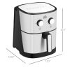 HOMCOM Air Fryer Oven 1700W 6.9 Quart, 360° Circulation, Adjustable Timer for Healthy Cooking, Black