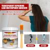 Jue-Fish Transparent Leak Repair Waterproof Glue, Free Smashing Brick Toilet Kitchen Floor Tile Paint Waterproofing Agent