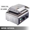 VEVOR 110V Commercial Waffle Donut Machine 6 Holes Double-Sided Heating 50-300°C, Electric Doughnut Maker 1550W