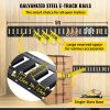 VEVOR E Track Tie-Down Rail Kit, 18PCS 5FT E-Tracks Set Includes 4 Steel Rails & 2 Single Slot & 6 O Rings & 4 Tie-Offs w/D-Ring & 2 Ratchet Straps