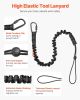 VEVOR 5 Pack Tool Lanyard Fall Protection Tools Leash with Screw Lock Carabiner