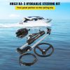 VEVOR Hydraulic Boat Steering Kit, 300HP Hydraulic Steering Kit Helm Pump, Cylinder, Wheel, 18 Feet Hose Hydraulic Steering Seal Kit