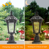 W1340P181986  LED retro solar lamp solar street lamp remote shake control solar lamp outdoor / garden / courtyard solar induction wall lamp