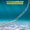 VEVOR Anchor Chain, 6' x 5/16" 316 Stainless Steel Chain, 3/8" Anchor Chain Shackle, 7120lbs Anchor Lead Chain Breaking Load