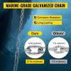 VEVOR Anchor Rode and Chain, 15' x 5/16" Boat Anchor Chain, 1/2" x 200' Nylon Rope, 2.2T Chain Tension Galvanized Steel Chain