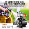 VEVOR 1.6HP Shallow Well Pump with Pressure Tank 1320GPH Irrigation Booster Pump