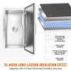 VEVOR Drop in Ice Chest, 24"L x 20"W x 15"H Stainless Steel Ice Cooler, Commercial Ice Bin with Hinged Cover, 40 qt Outdoor Kitchen Ice Bar