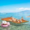Soozier 9' x 6' Lily Pad Water Mat for 2 Adults, Floating Water Pad for Lake, Pool, Ocean, Beach, and Boating, Orange